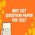 MHT CET Question Paper PDF - Download Previous year's Papers